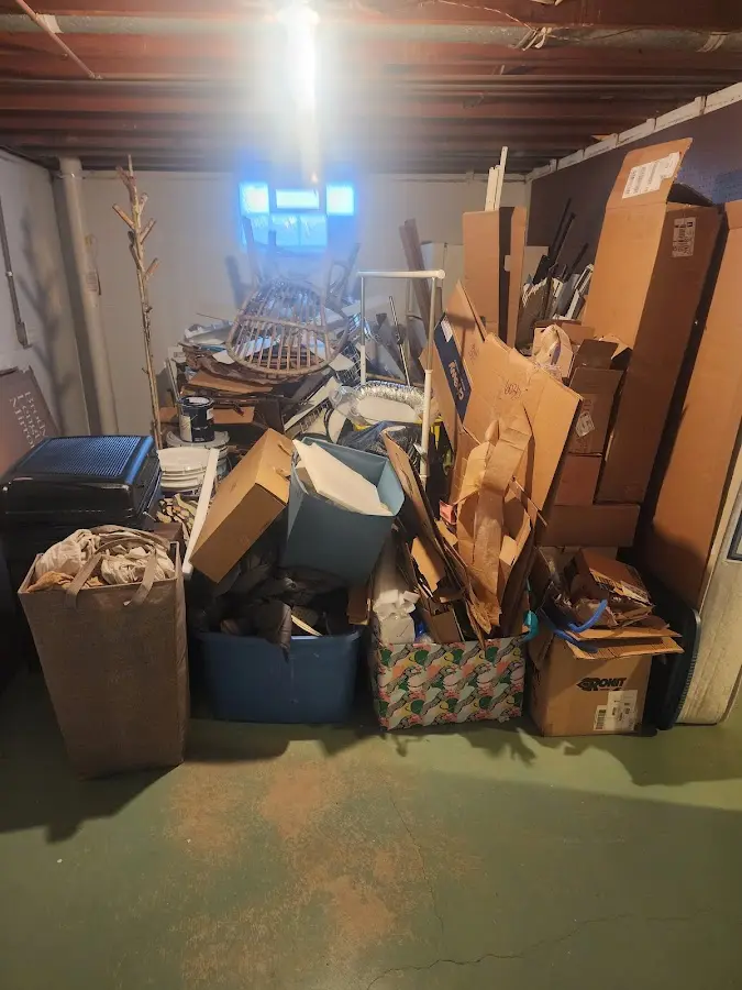 Roll-off dumpster container at job site for Construction Dumpster Rental in Brunswick